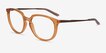 Oakley Bmng Orange PlasticEyeglass Frames from EyeBuyDirect, Angle View