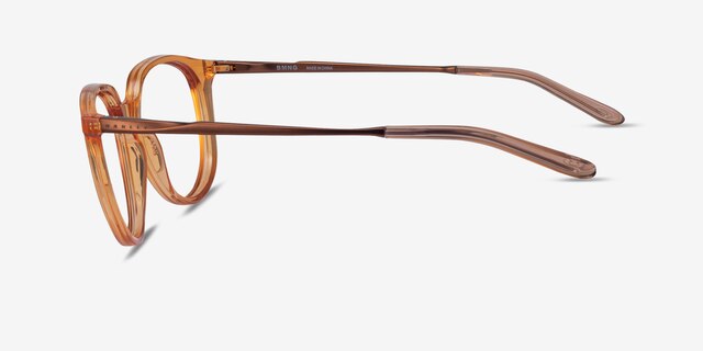 Oakley Bmng Orange PlasticEyeglass Frames from EyeBuyDirect, Side View