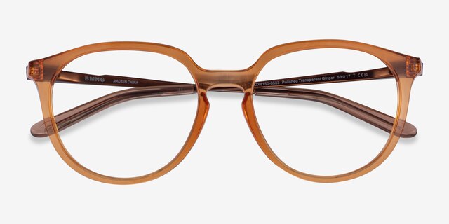 Oakley Bmng Orange PlasticEyeglass Frames from EyeBuyDirect, Closed View