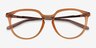 Oakley Bmng Orange PlasticEyeglass Frames from EyeBuyDirect, Closed View