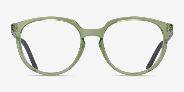 Oakley Bmng Clear Green PlasticEyeglass Frames from EyeBuyDirect, Front View