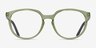 Oakley Bmng Clear Green PlasticEyeglass Frames from EyeBuyDirect, Front View