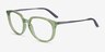 Oakley Bmng Clear Green PlasticEyeglass Frames from EyeBuyDirect, Angle View