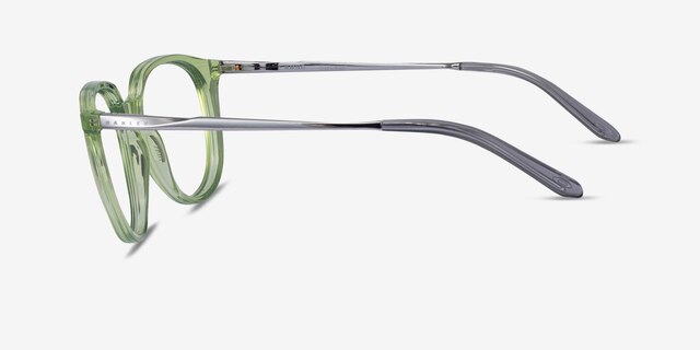 Oakley Bmng Clear Green PlasticEyeglass Frames from EyeBuyDirect, Side View