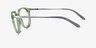 Oakley Bmng Clear Green PlasticEyeglass Frames from EyeBuyDirect, Side View