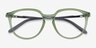 Oakley Bmng Clear Green PlasticEyeglass Frames from EyeBuyDirect, Closed View