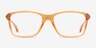 Oakley Cartwheel Transparent Orange PlasticEyeglass Frames from EyeBuyDirect, Front View