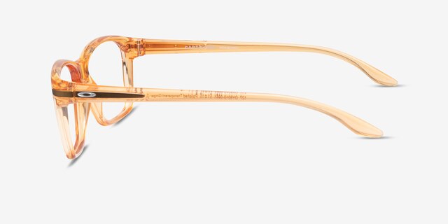Oakley Cartwheel Transparent Orange PlasticEyeglass Frames from EyeBuyDirect, Side View