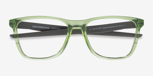 Oakley Centerboard Clear Green PlasticEyeglass Frames from EyeBuyDirect, Closed View