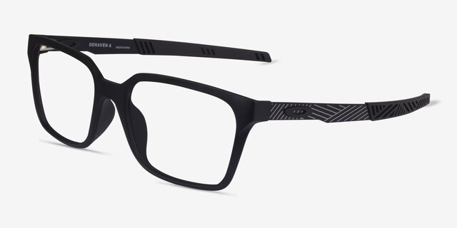 Oakley Dehaven A Black PlasticEyeglass Frames from EyeBuyDirect, Angle View