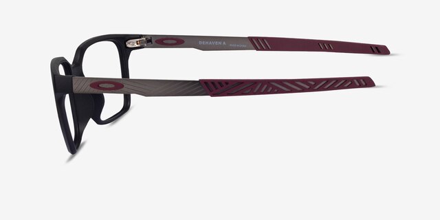 Oakley Dehaven A Matte Black PlasticEyeglass Frames from EyeBuyDirect, Side View