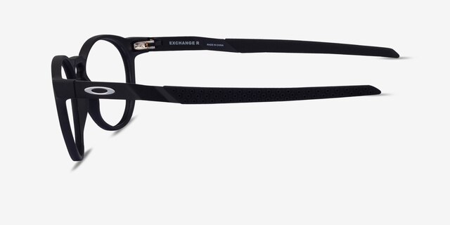 Oakley Exchange R Black PlasticEyeglass Frames from EyeBuyDirect, Side View