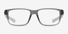 Oakley Field Day Transparent Gray PlasticEyeglass Frames from EyeBuyDirect, Front View
