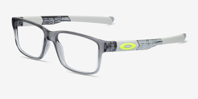 Oakley Field Day Transparent Gray PlasticEyeglass Frames from EyeBuyDirect, Angle View