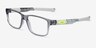 Oakley Field Day Transparent Gray PlasticEyeglass Frames from EyeBuyDirect, Angle View