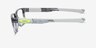 Oakley Field Day Transparent Gray PlasticEyeglass Frames from EyeBuyDirect, Side View