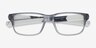 Oakley Field Day Transparent Gray PlasticEyeglass Frames from EyeBuyDirect, Closed View