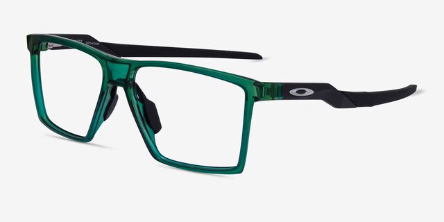 Oakley Futurity Clear Green PlasticEyeglass Frames from EyeBuyDirect, Angle View