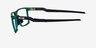 Oakley Futurity Clear Green PlasticEyeglass Frames from EyeBuyDirect, Side View
