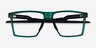Oakley Futurity Clear Green PlasticEyeglass Frames from EyeBuyDirect, Closed View