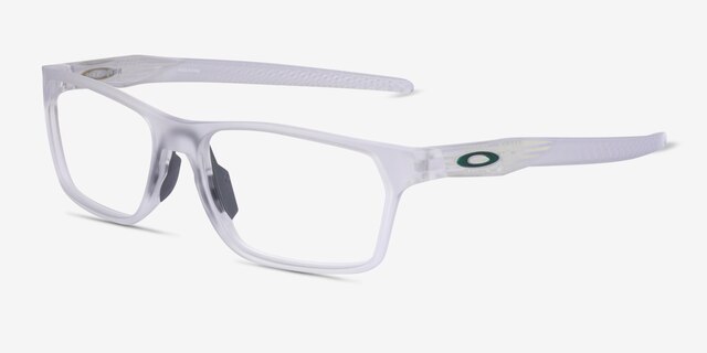 Oakley Hex Jector Clear PlasticEyeglass Frames from EyeBuyDirect, Angle View