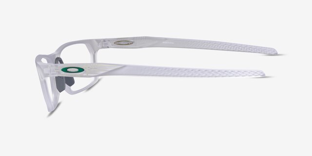 Oakley Hex Jector Clear PlasticEyeglass Frames from EyeBuyDirect, Side View