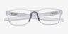 Oakley Hex Jector Clear PlasticEyeglass Frames from EyeBuyDirect, Closed View