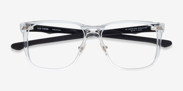 OAKLEY Hip Tone Clear PlasticEyeglass Frames from EyeBuyDirect, Closed View