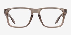 Oakley Holbrook Rx Clear Brown Plastique Montures de lunettes de vue d'EyeBuyDirect, Vue de Face