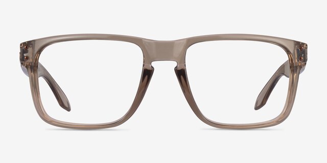 Oakley Holbrook Rx Clear Brown PlasticEyeglass Frames from EyeBuyDirect, Front View