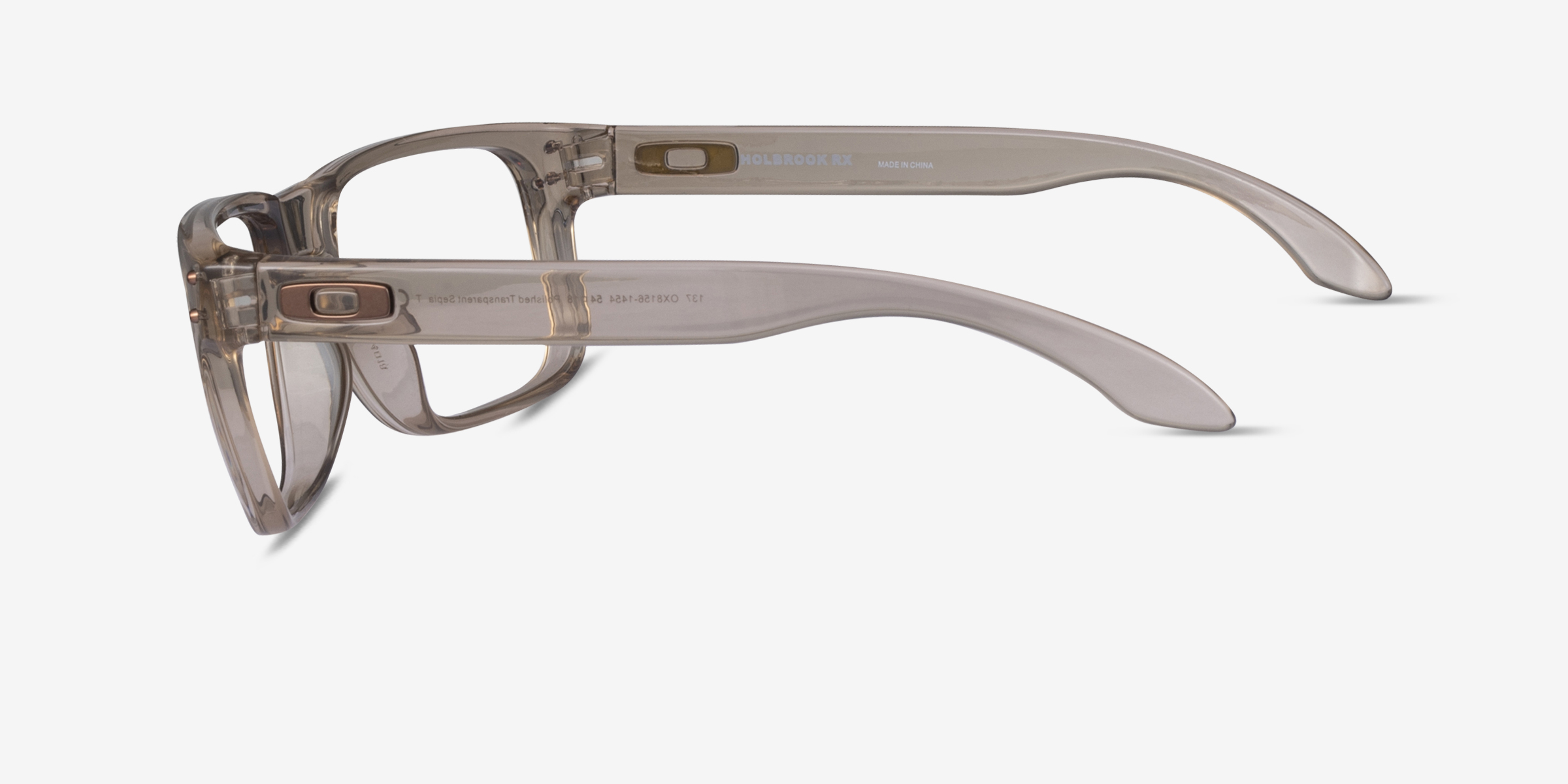 Oakley Holbrook Rx Rectangle Clear Brown Frame Eyeglasses Eyebuydirect