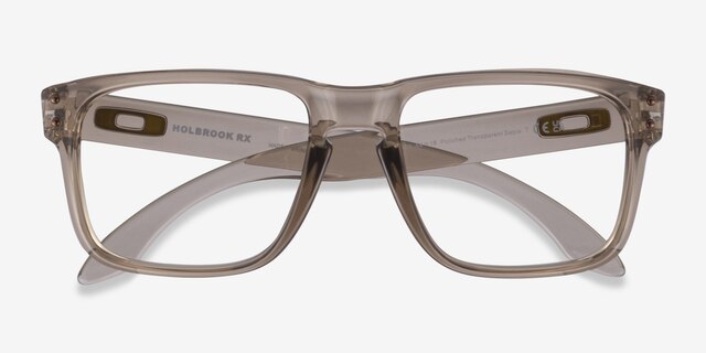 Oakley Holbrook Rx Clear Brown PlasticEyeglass Frames from EyeBuyDirect, Closed View