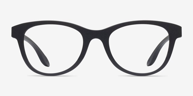 Oakley Humbly A Matte Black PlasticEyeglass Frames from EyeBuyDirect, Front View