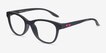 Oakley Humbly A Matte Black PlasticEyeglass Frames from EyeBuyDirect, Angle View