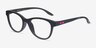 Oakley Humbly A Matte Black PlasticEyeglass Frames from EyeBuyDirect, Angle View
