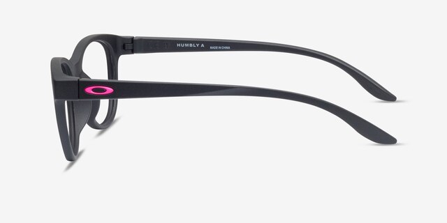 Oakley Humbly A Matte Black PlasticEyeglass Frames from EyeBuyDirect, Side View