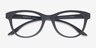Oakley Humbly A Matte Black PlasticEyeglass Frames from EyeBuyDirect, Closed View