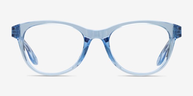 Oakley Humbly A Transparent Blue PlasticEyeglass Frames from EyeBuyDirect, Front View