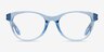 Oakley Humbly A Transparent Blue PlasticEyeglass Frames from EyeBuyDirect, Front View