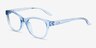 Oakley Humbly A Transparent Blue PlasticEyeglass Frames from EyeBuyDirect, Angle View