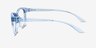 Oakley Humbly A Transparent Blue PlasticEyeglass Frames from EyeBuyDirect, Side View