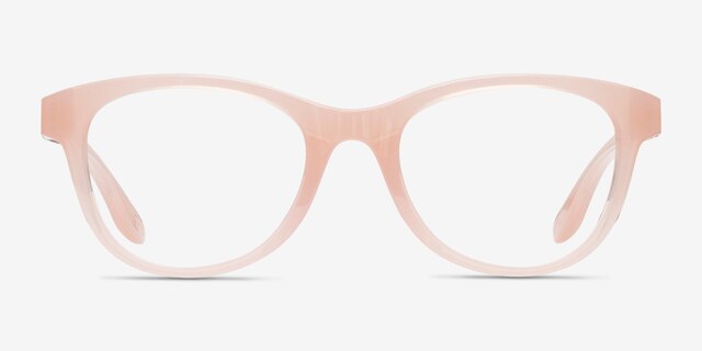Oakley Humbly A Transparent Coral PlasticEyeglass Frames from EyeBuyDirect, Front View