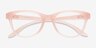 Oakley Humbly A Transparent Coral PlasticEyeglass Frames from EyeBuyDirect, Closed View