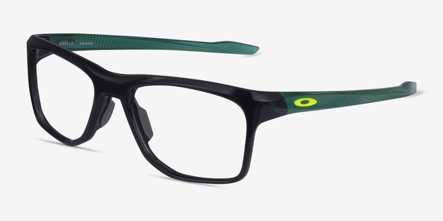 Oakley Knolls Black PlasticEyeglass Frames from EyeBuyDirect, Angle View