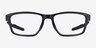 Oakley Metalink Matte Black PlasticEyeglass Frames from EyeBuyDirect, Front View