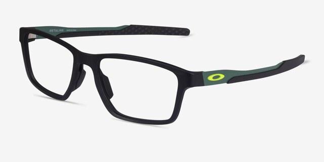 Oakley Metalink Matte Black PlasticEyeglass Frames from EyeBuyDirect, Angle View