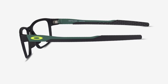 Oakley Metalink Matte Black PlasticEyeglass Frames from EyeBuyDirect, Side View