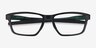 Oakley Metalink Matte Black PlasticEyeglass Frames from EyeBuyDirect, Closed View