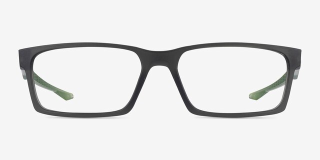 Oakley Overhead Matte Black PlasticEyeglass Frames from EyeBuyDirect, Front View