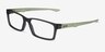 Oakley Overhead Matte Black PlasticEyeglass Frames from EyeBuyDirect, Angle View
